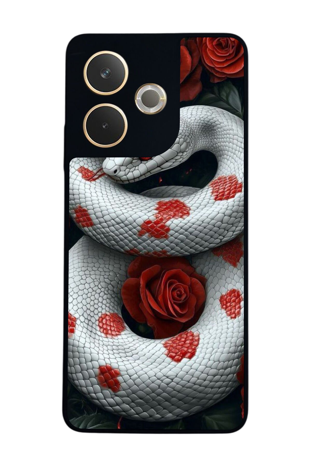 Oppo A5 Pro Uyumlu Yılan Tasarımlı Glossy Premium Kılıf