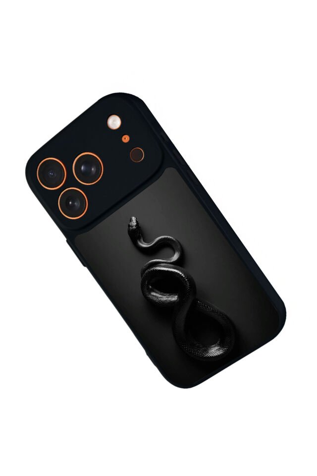 iPhone 17 Pro Uyumlu Yılan Tasarımlı Glossy Premium Kılıf