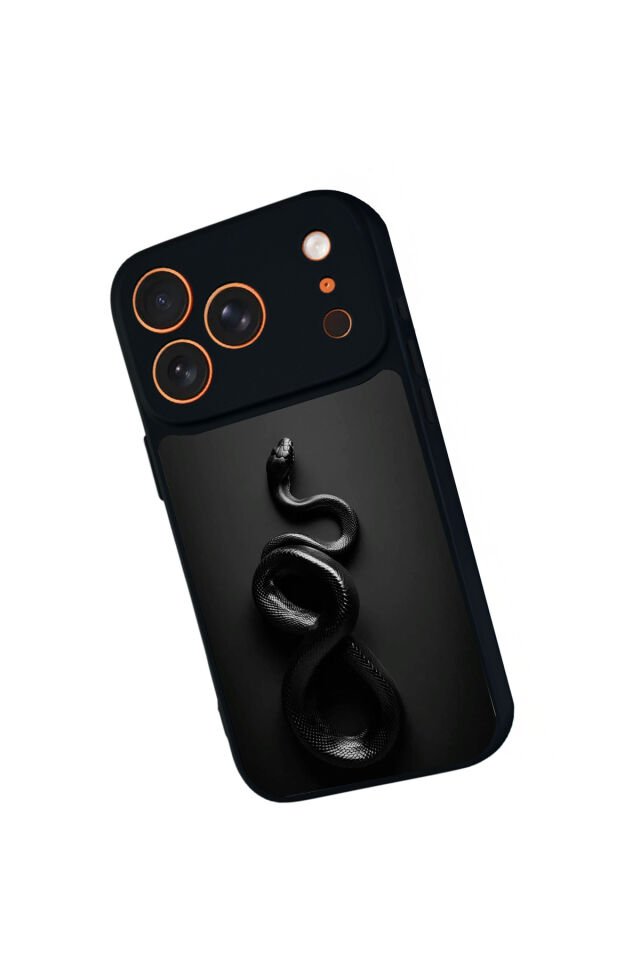 iPhone 17 Pro Uyumlu Yılan Tasarımlı Glossy Premium Kılıf