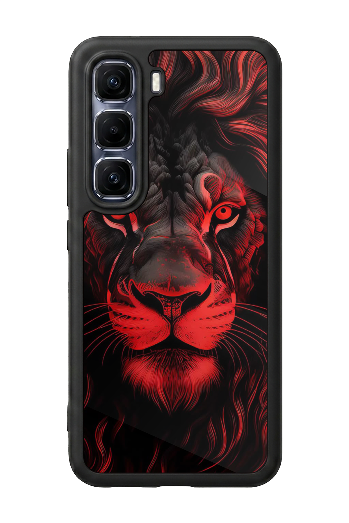Infinix Hot 60 Pro Plus Uyumlu Aslan Tasarımlı Glossy Premium Kılıf