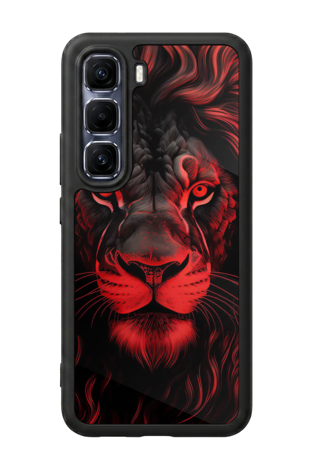 Infinix Hot 60 Pro Plus Uyumlu Aslan Tasarımlı Glossy Premium Kılıf