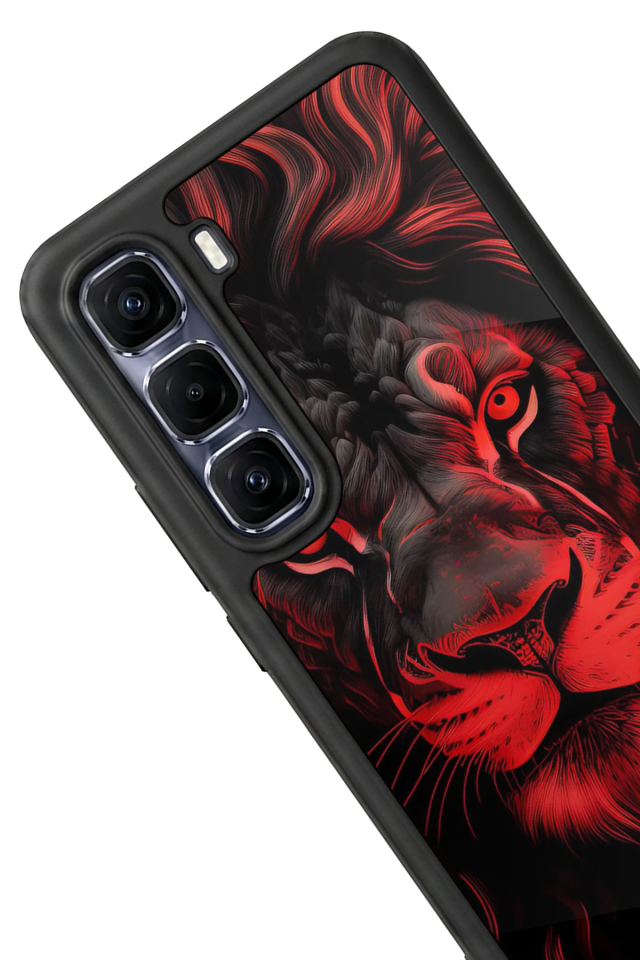 Infinix Hot 60 Pro Plus Uyumlu Aslan Tasarımlı Glossy Premium Kılıf