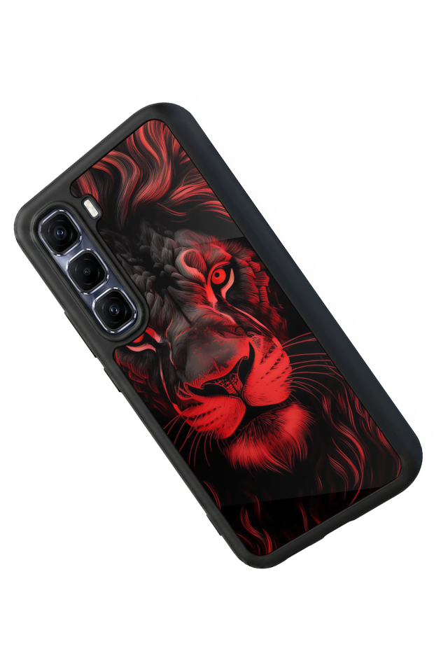 Infinix Hot 60 Pro Plus Uyumlu Aslan Tasarımlı Glossy Premium Kılıf