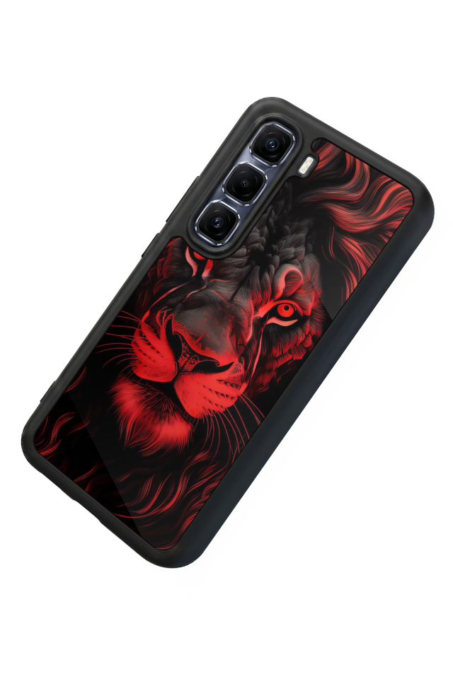 Infinix Hot 60 Pro Plus Uyumlu Aslan Tasarımlı Glossy Premium Kılıf
