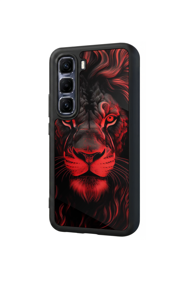 Infinix Hot 60 Pro Plus Uyumlu Aslan Tasarımlı Glossy Premium Kılıf