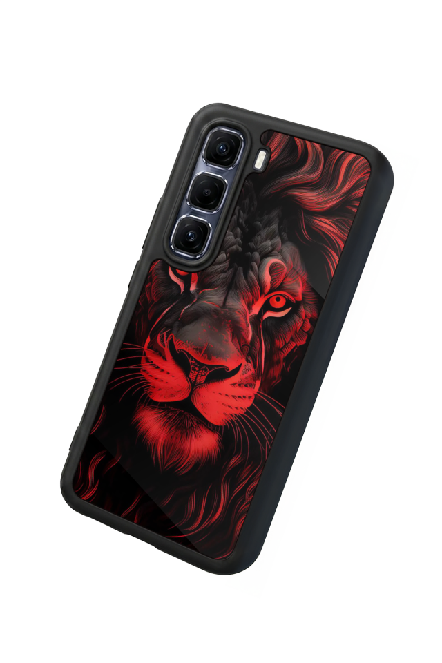 Infinix Hot 60 Pro Plus Uyumlu Aslan Tasarımlı Glossy Premium Kılıf