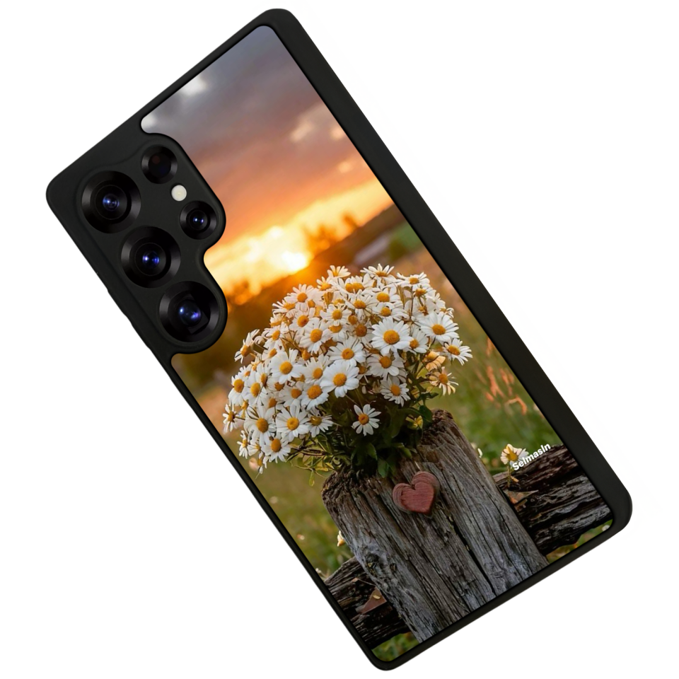 Samsung Galaxy S25 Ultra Uyumlu Cicek Tasarımlı Glossy Premium Kılıf