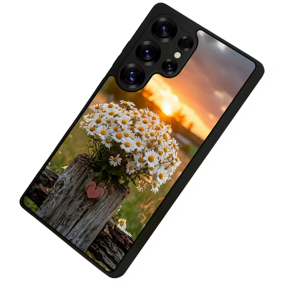 Samsung Galaxy S25 Ultra Uyumlu Cicek Tasarımlı Glossy Premium Kılıf