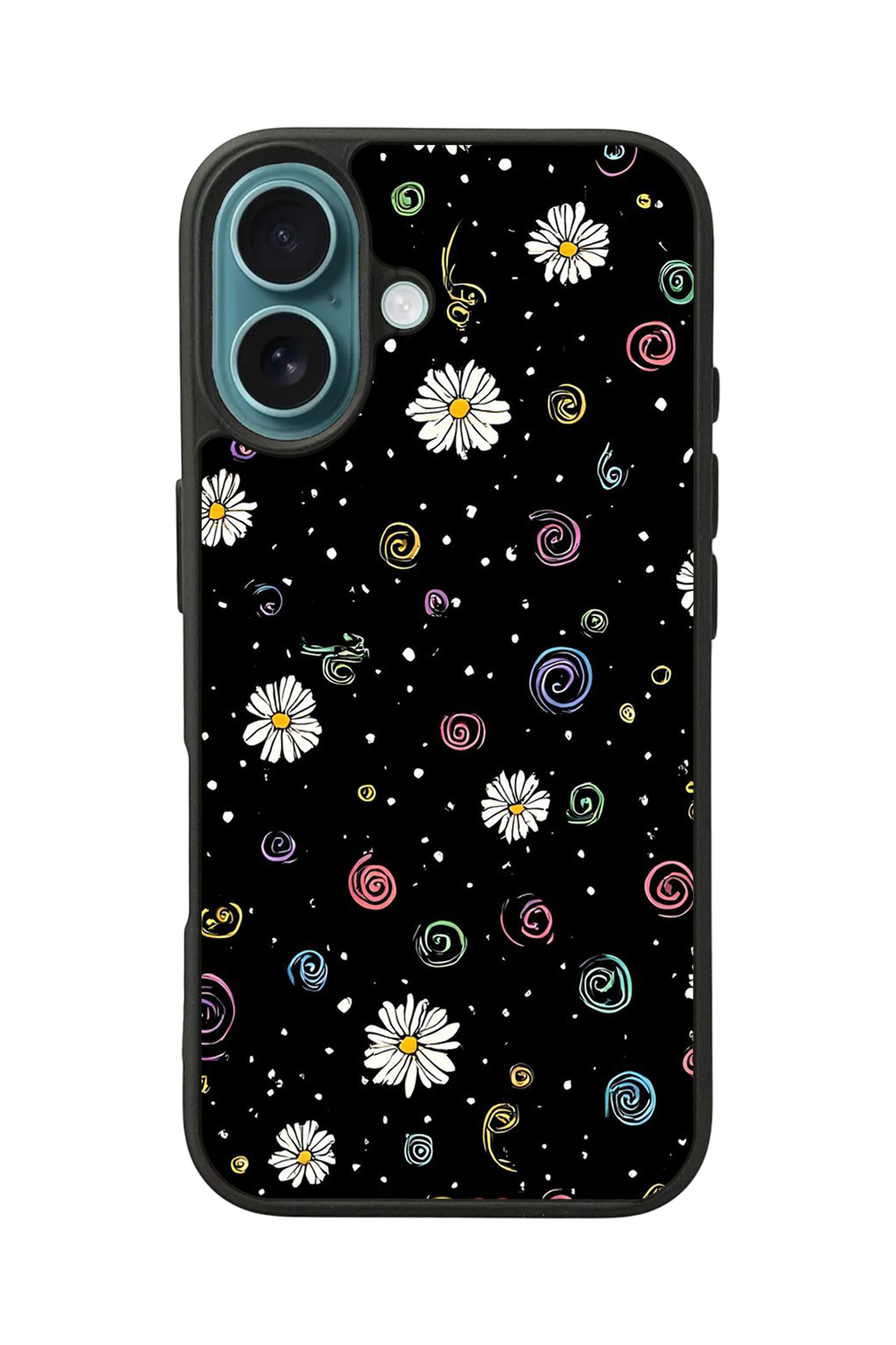 iPhone 16 Plus Uyumlu Floral Tasarımlı Glossy Premium Kılıf
