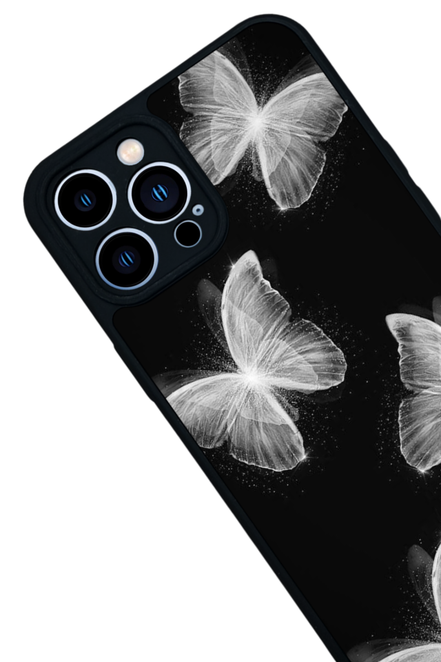 iPhone 13 Pro Max Uyumlu Kelebek Tasarımlı Glossy Premium Kılıf