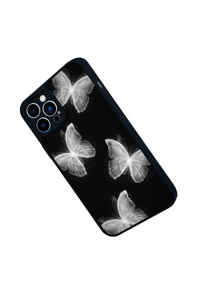 iPhone 13 Pro Max Uyumlu Kelebek Tasarımlı Glossy Premium Kılıf