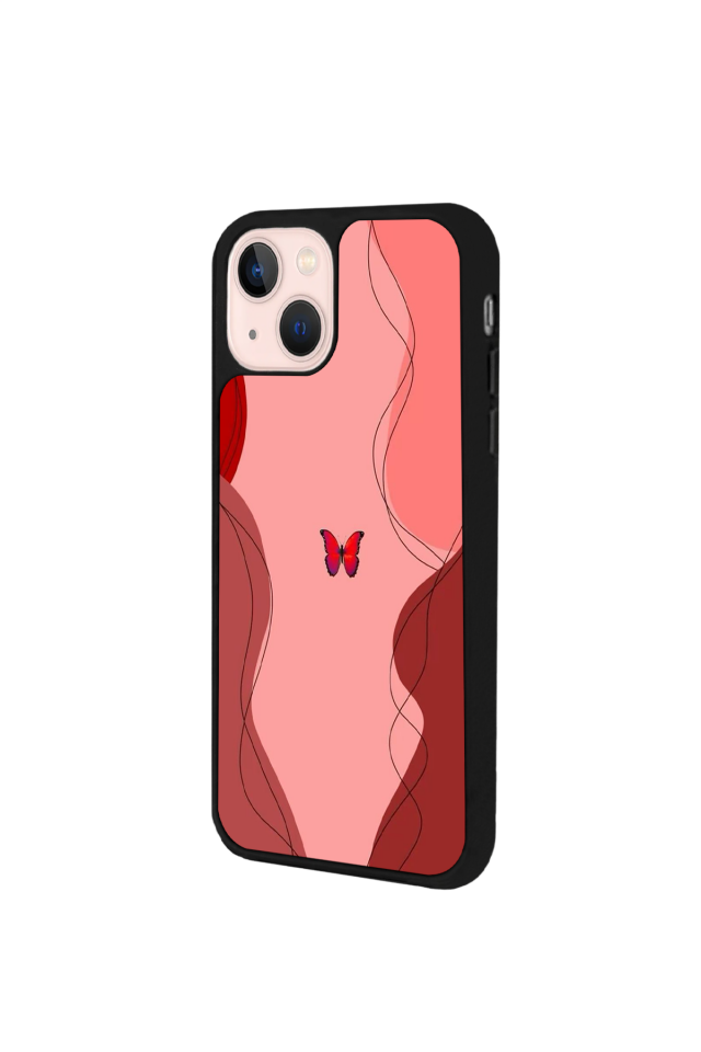 iPhone 15 Uyumlu Kelebek Tasarımlı Glossy Premium Kılıf