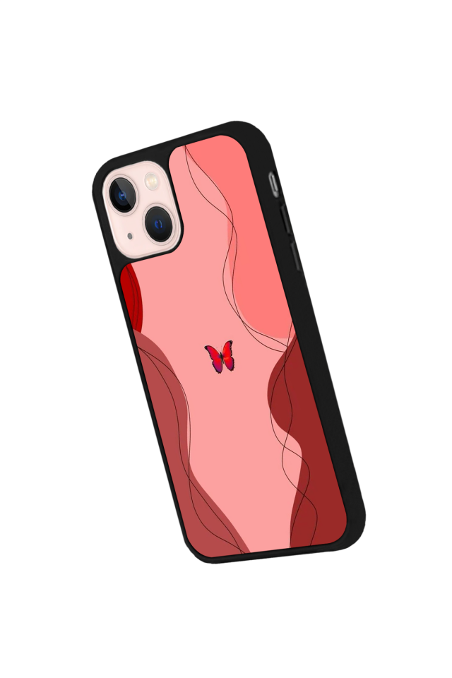 iPhone 15 Uyumlu Kelebek Tasarımlı Glossy Premium Kılıf