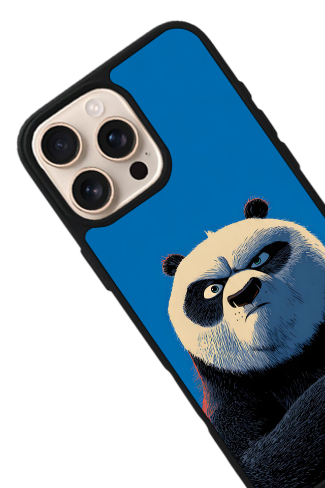 iPhone 16 Pro Max Uyumlu Kung Fu Panda Tasarımlı Glossy Premium Kılıf