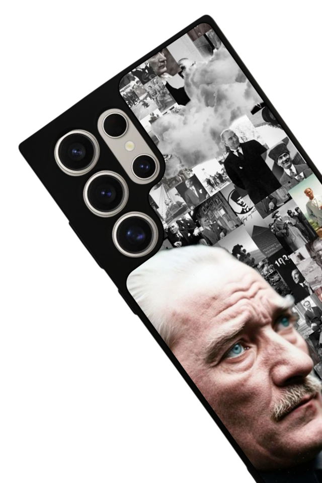 Samsung Galaxy S22 Ultra Uyumlu Mustafa Kemal Ataturk Tasarımlı Glossy Premium Kılıf