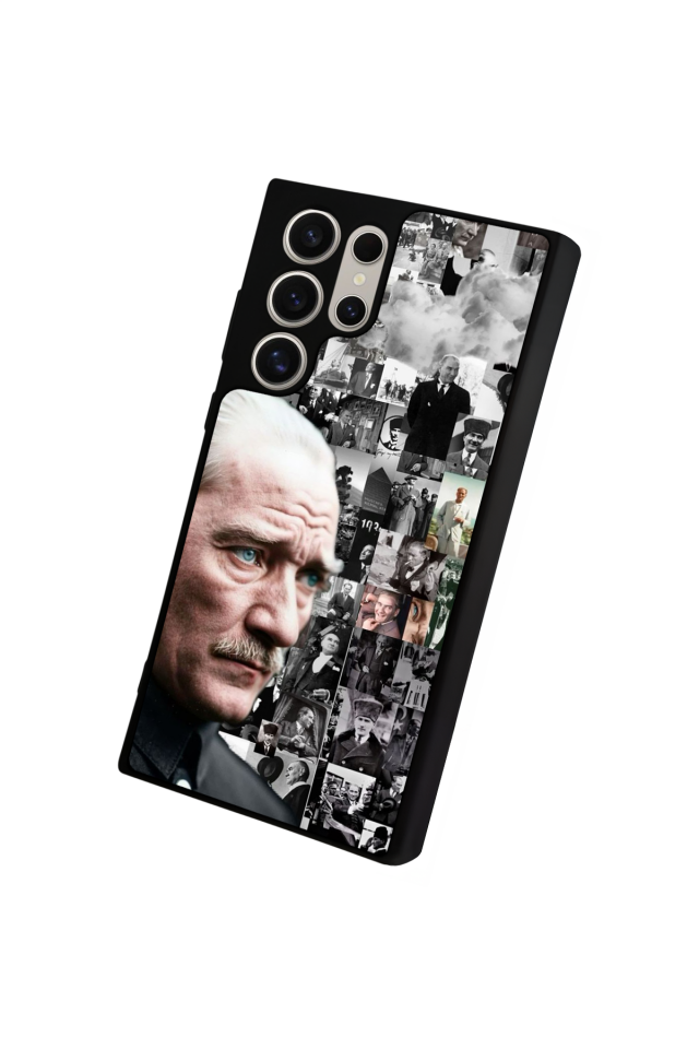 Samsung Galaxy S22 Ultra Uyumlu Mustafa Kemal Ataturk Tasarımlı Glossy Premium Kılıf
