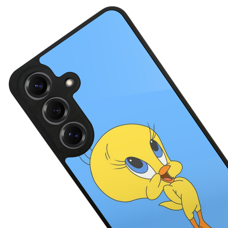 Samsung Galaxy S25 Uyumlu Tweety Tasarımlı Glossy Premium Kılıf