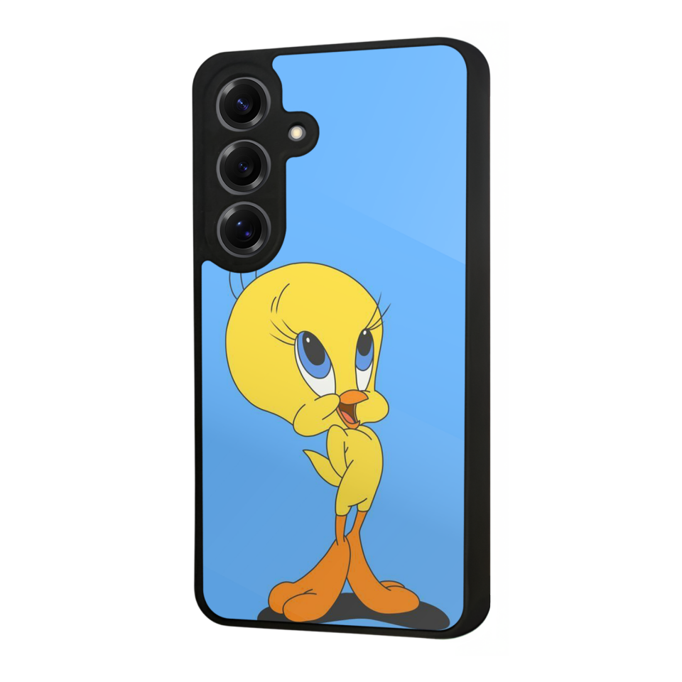 Samsung Galaxy S25 Uyumlu Tweety Tasarımlı Glossy Premium Kılıf