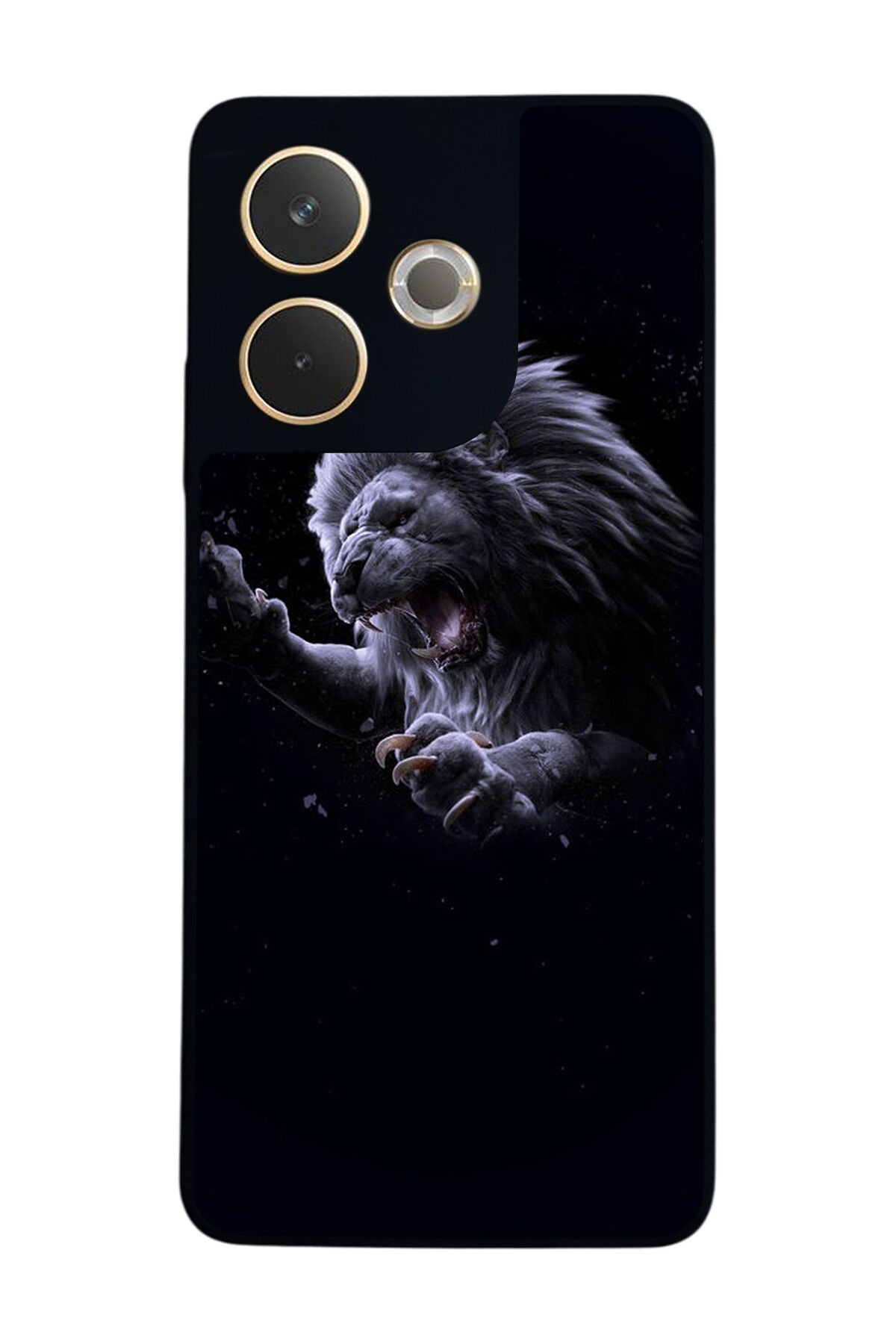 Oppo A5 Pro Uyumlu Aslan Tasarımlı Glossy Premium Kılıf