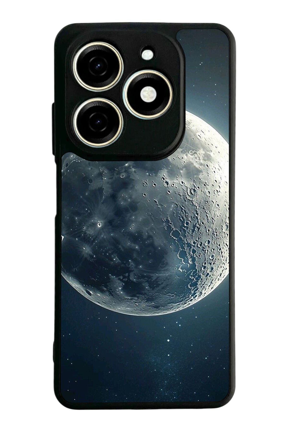 Tecno Spark 20/20C Uyumlu Ay Tasarımlı Glossy Premium Kılıf