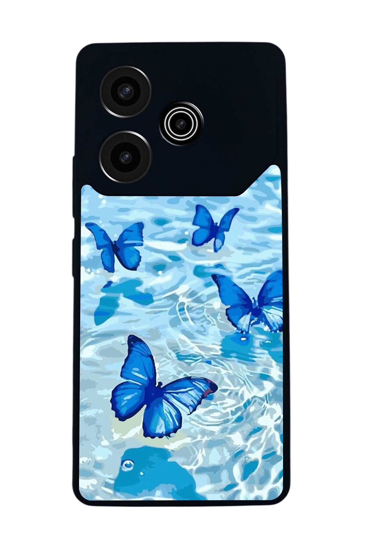 Tecno Pova 6 Uyumlu Kelebek Tasarımlı Glossy Premium Kılıf