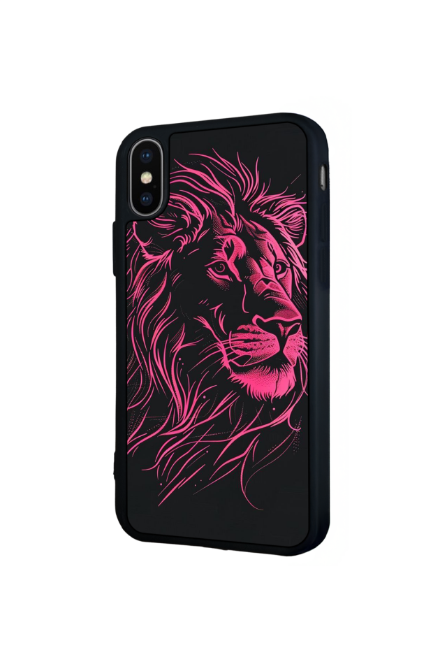 iPhone XS Max Uyumlu Aslan Tasarımlı Glossy Premium Kılıf