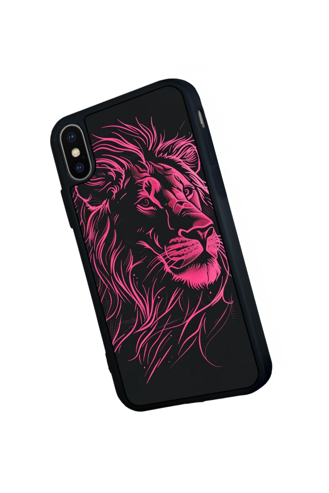 iPhone XS Max Uyumlu Aslan Tasarımlı Glossy Premium Kılıf