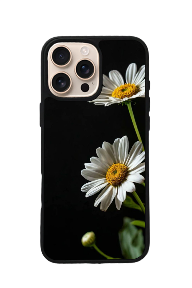 iPhone 15 Pro Uyumlu Cicek Tasarımlı Glossy Premium Kılıf