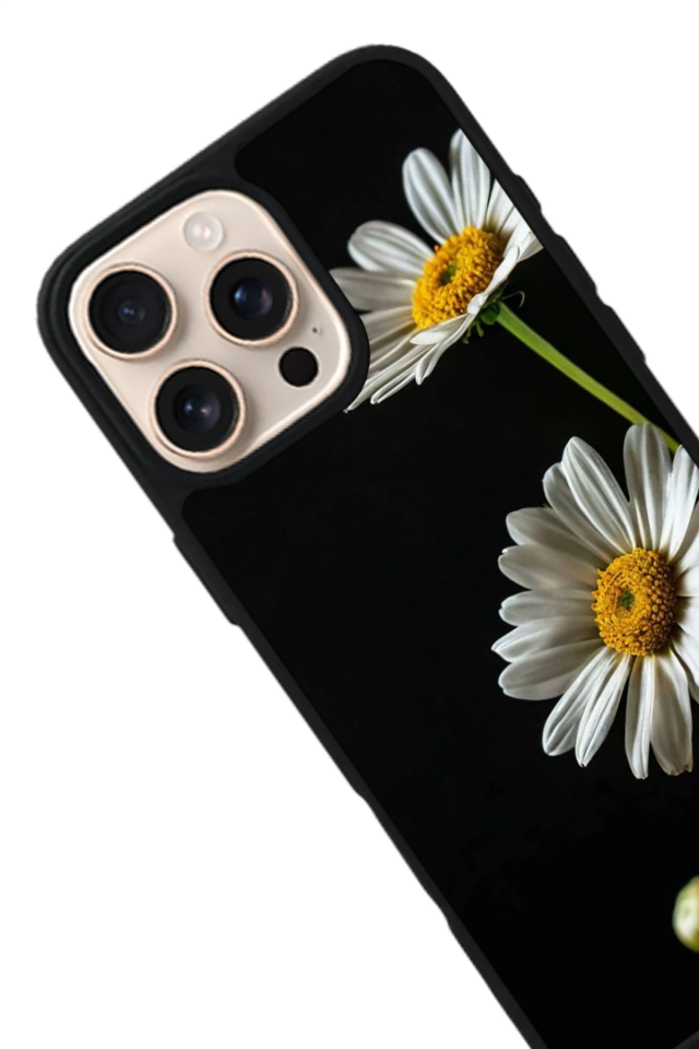 iPhone 15 Pro Uyumlu Cicek Tasarımlı Glossy Premium Kılıf