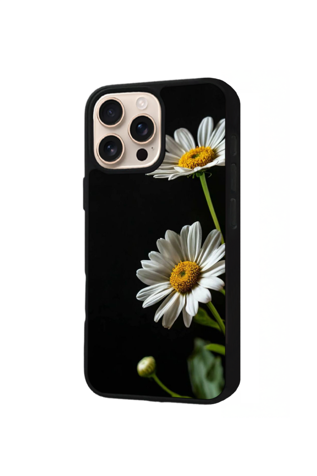 iPhone 15 Pro Uyumlu Cicek Tasarımlı Glossy Premium Kılıf