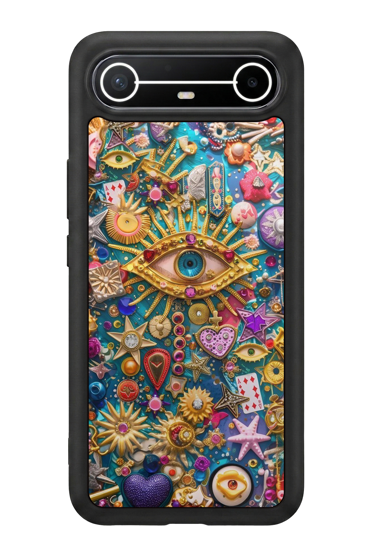 Tecno Spark Slim 5G Uyumlu Göz Tasarımlı Glossy Premium Kılıf