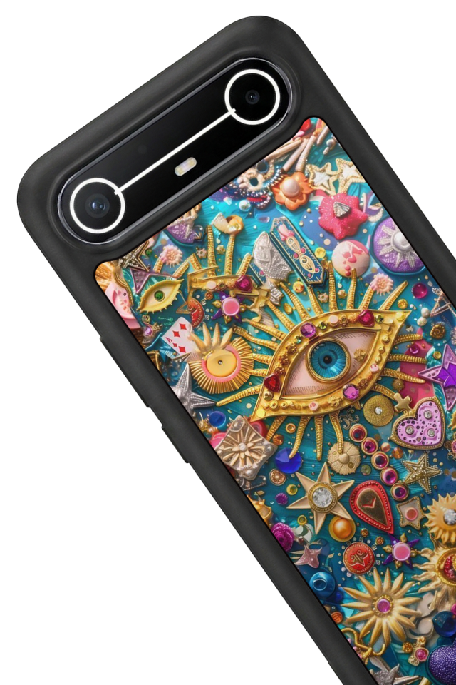 Tecno Spark Slim 5G Uyumlu Göz Tasarımlı Glossy Premium Kılıf