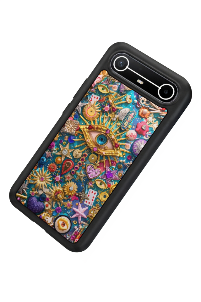 Tecno Spark Slim 5G Uyumlu Göz Tasarımlı Glossy Premium Kılıf