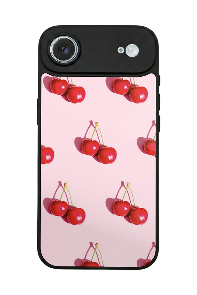 iPhone 17 Air Uyumlu Kiraz Tasarımlı Glossy Premium Kılıf