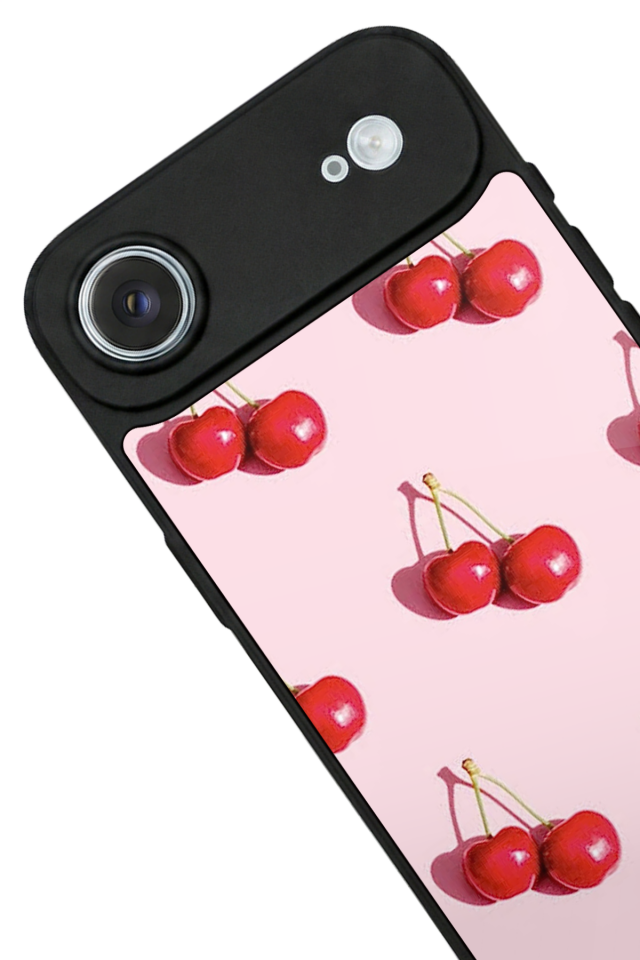 iPhone 17 Air Uyumlu Kiraz Tasarımlı Glossy Premium Kılıf