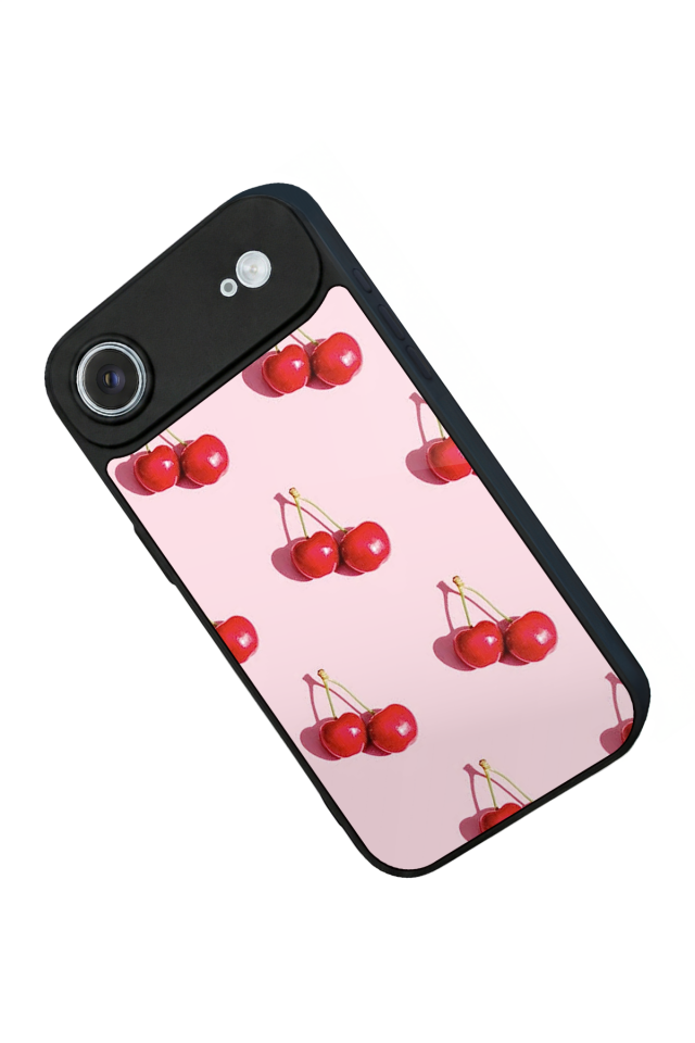 iPhone 17 Air Uyumlu Kiraz Tasarımlı Glossy Premium Kılıf