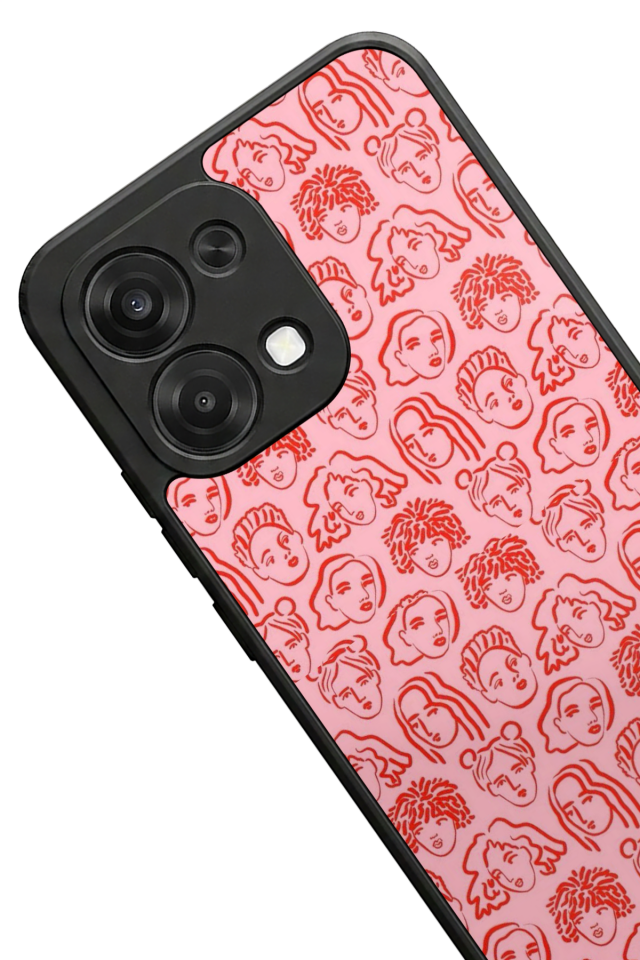 Oppo A6 Pro Uyumlu Line Art Tasarımlı Glossy Premium Kılıf