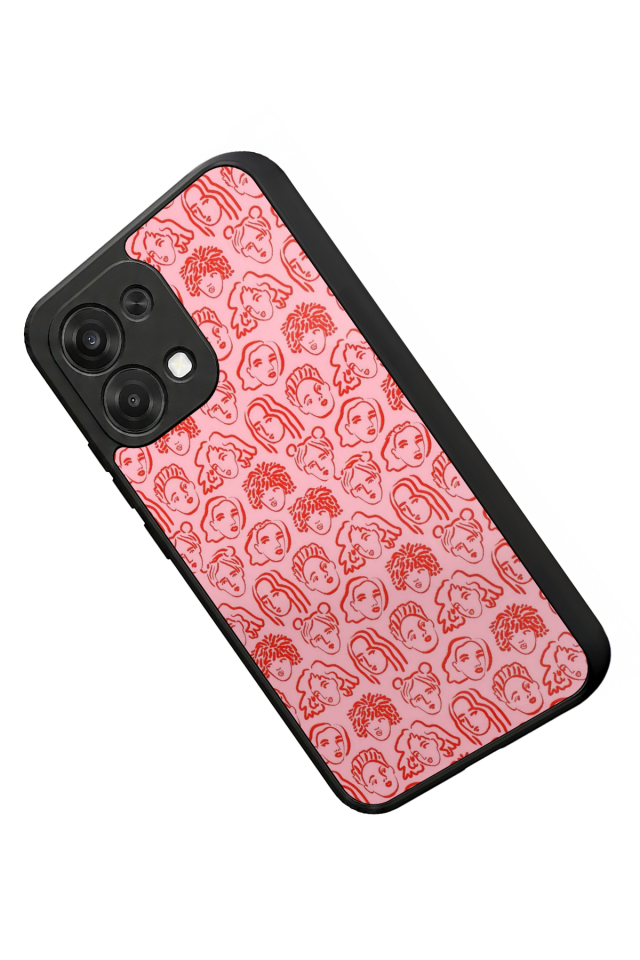 Oppo A6 Pro Uyumlu Line Art Tasarımlı Glossy Premium Kılıf