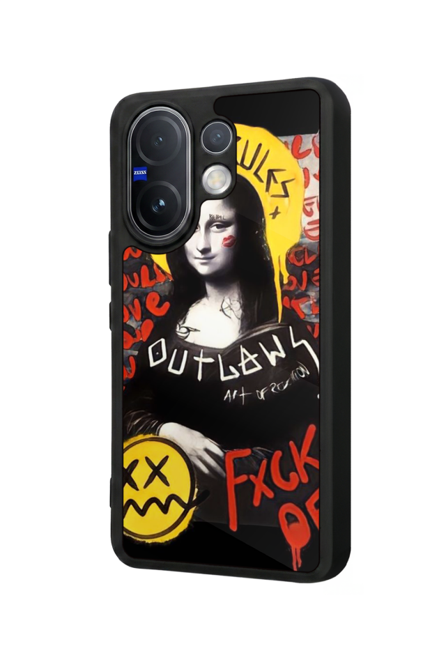 Vivo V60 Uyumlu Monalisa Tasarımlı Glossy Premium Kılıf