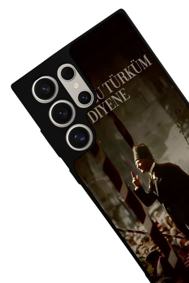 Samsung Galaxy S22 Ultra Uyumlu Mustafa Kemal Ataturk Tasarımlı Glossy Premium Kılıf