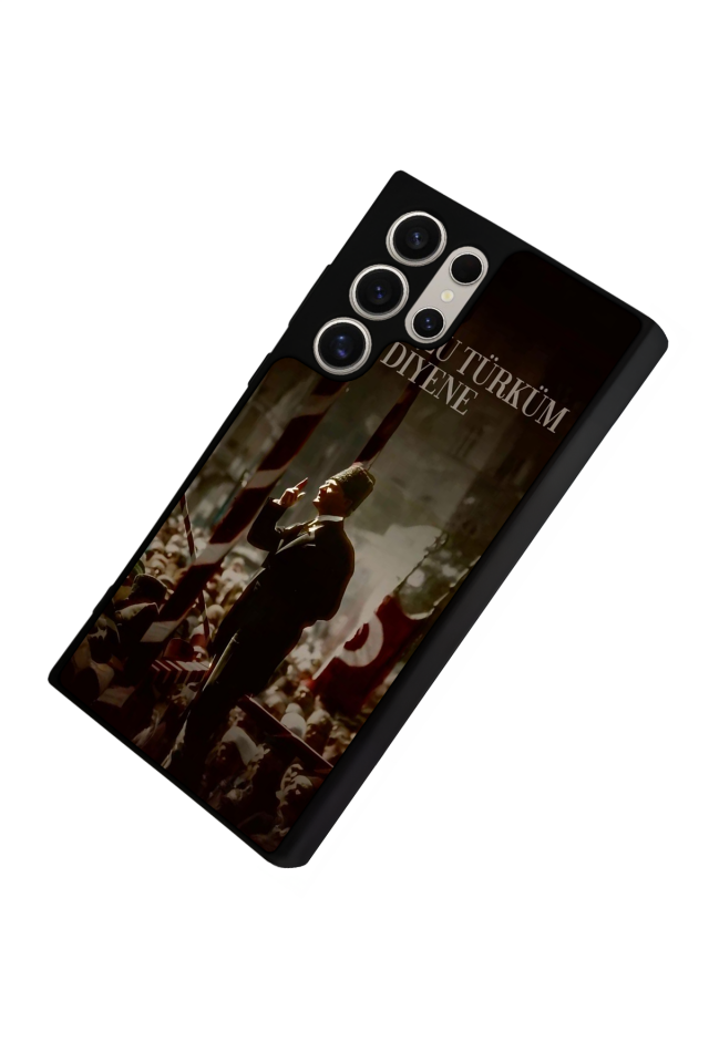 Samsung Galaxy S22 Ultra Uyumlu Mustafa Kemal Ataturk Tasarımlı Glossy Premium Kılıf