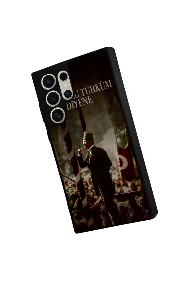Samsung Galaxy S22 Ultra Uyumlu Mustafa Kemal Ataturk Tasarımlı Glossy Premium Kılıf