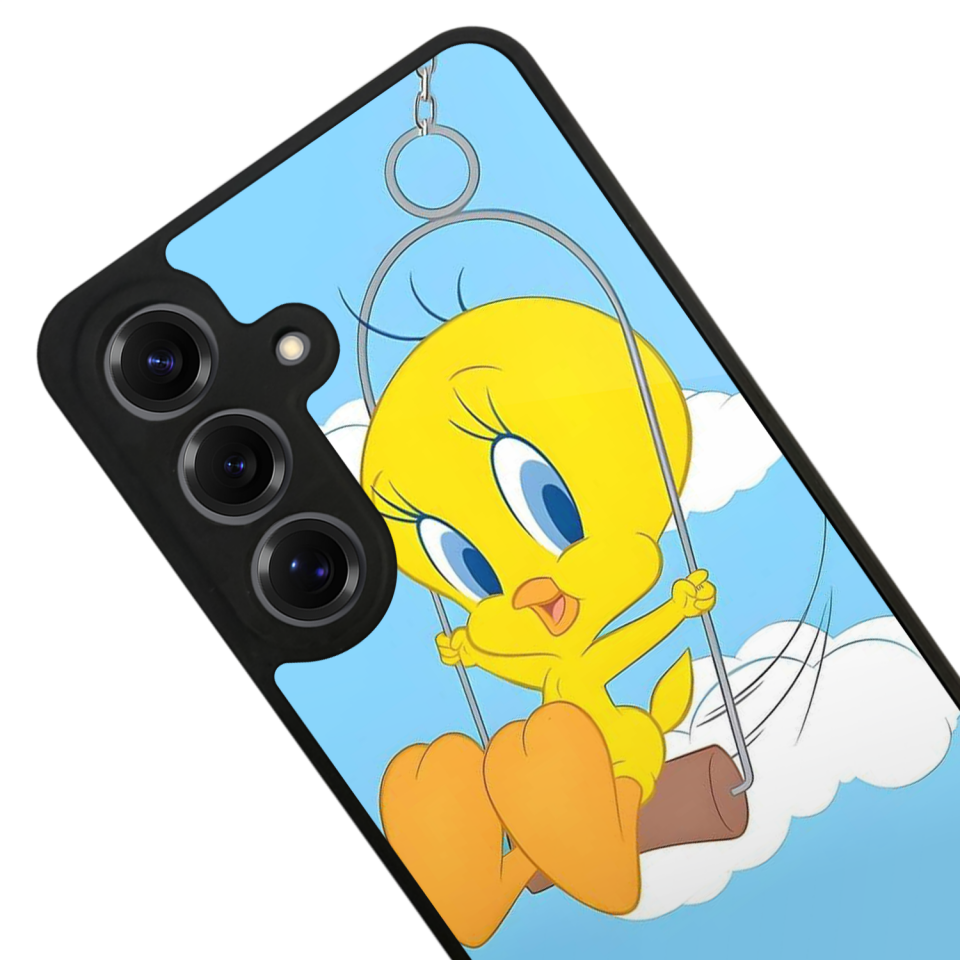 Samsung Galaxy S25 Uyumlu Tweety Tasarımlı Glossy Premium Kılıf