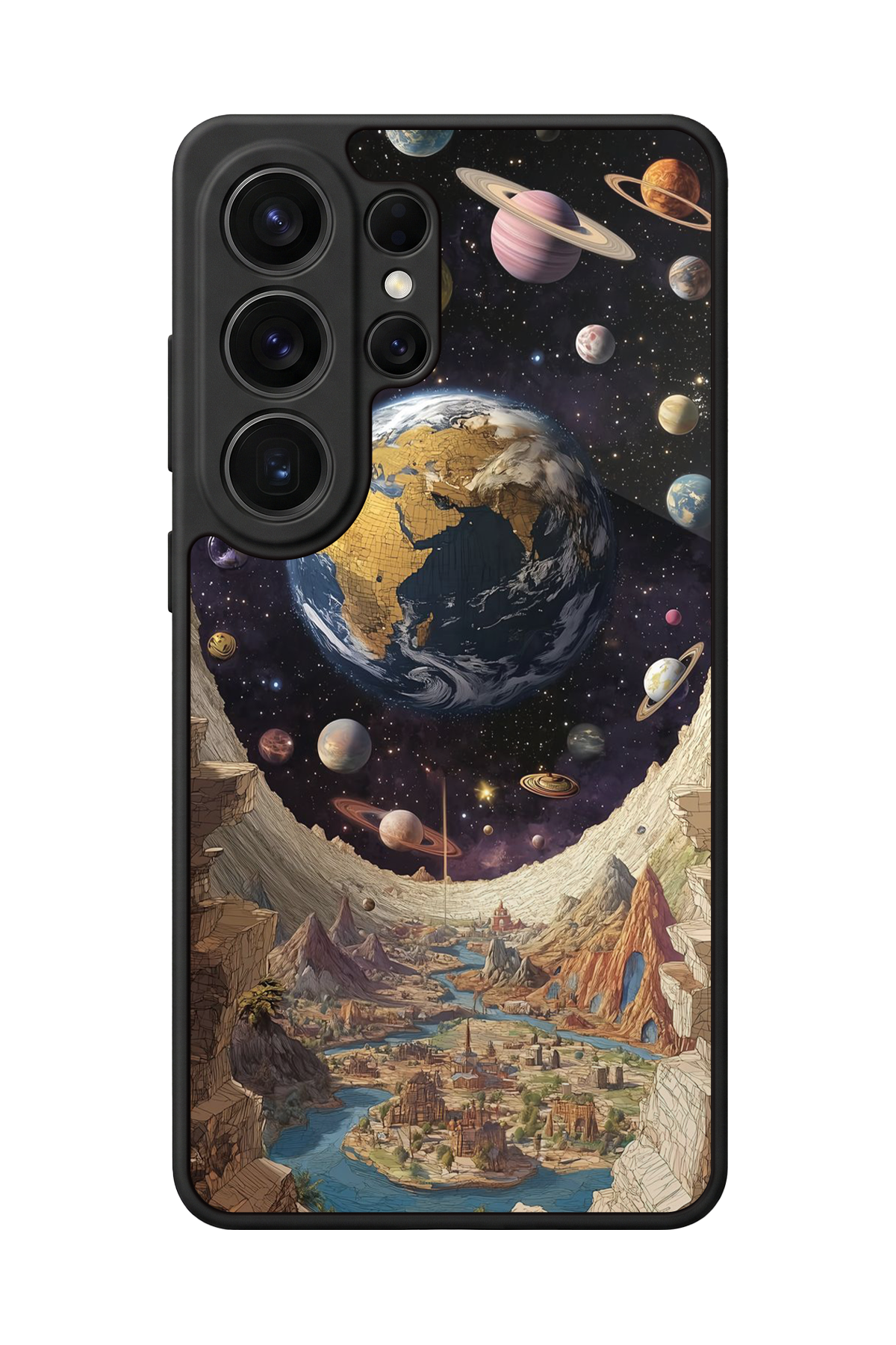 Samsung Galaxy S26 Ultra Uyumlu Uzay Tasarımlı Glossy Premium Kılıf