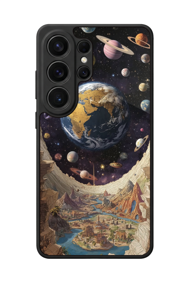 Samsung Galaxy S26 Ultra Uyumlu Uzay Tasarımlı Glossy Premium Kılıf
