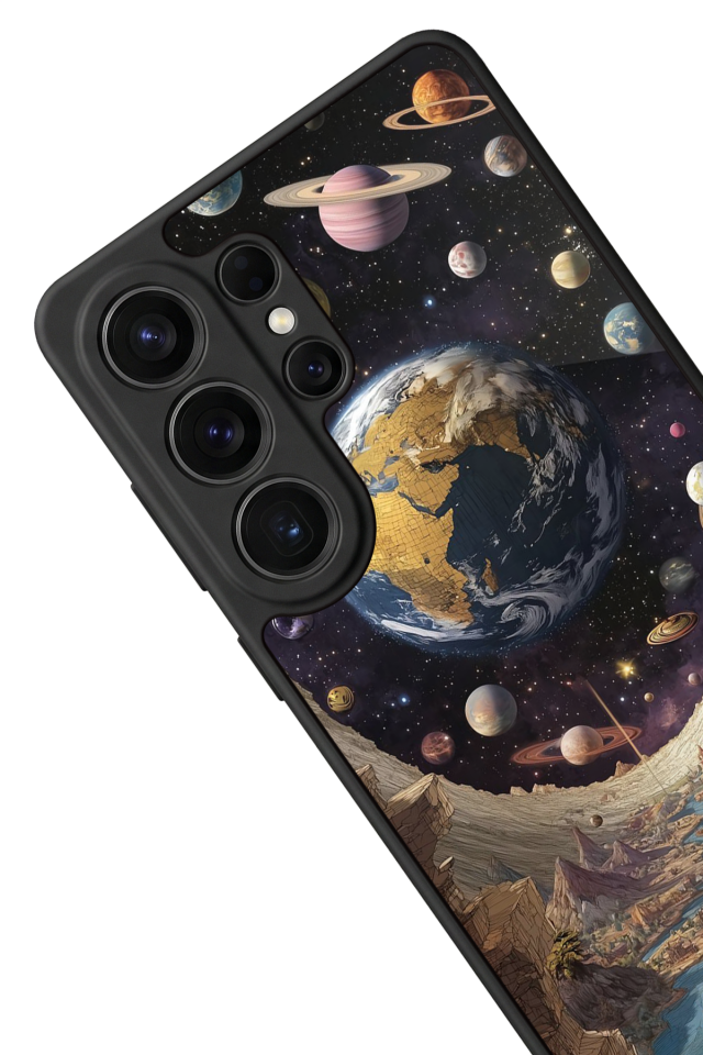 Samsung Galaxy S26 Ultra Uyumlu Uzay Tasarımlı Glossy Premium Kılıf