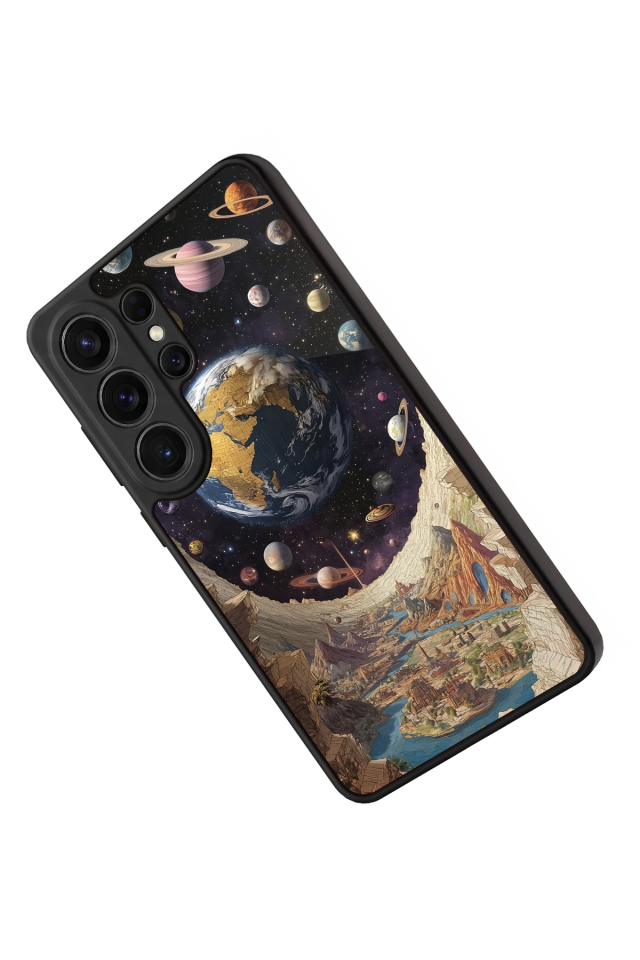 Samsung Galaxy S26 Ultra Uyumlu Uzay Tasarımlı Glossy Premium Kılıf