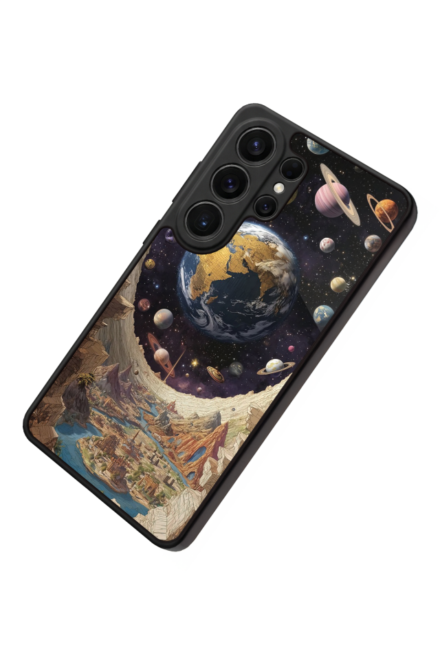 Samsung Galaxy S26 Ultra Uyumlu Uzay Tasarımlı Glossy Premium Kılıf