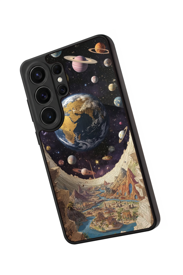 Samsung Galaxy S26 Ultra Uyumlu Uzay Tasarımlı Glossy Premium Kılıf