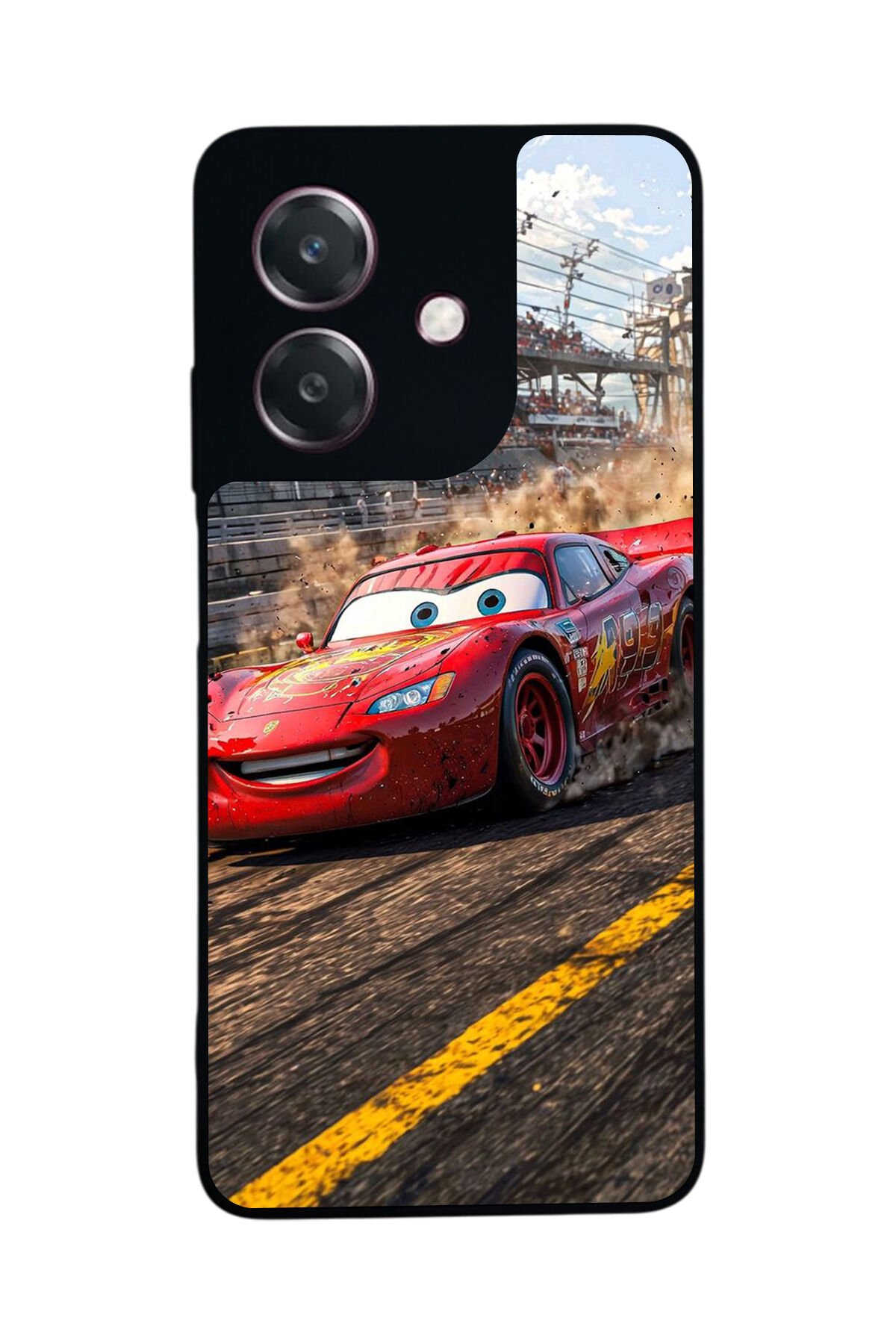 Oppo A3 5G Uyumlu Şimsek McQueen Tasarımlı Glossy Premium Kılıf